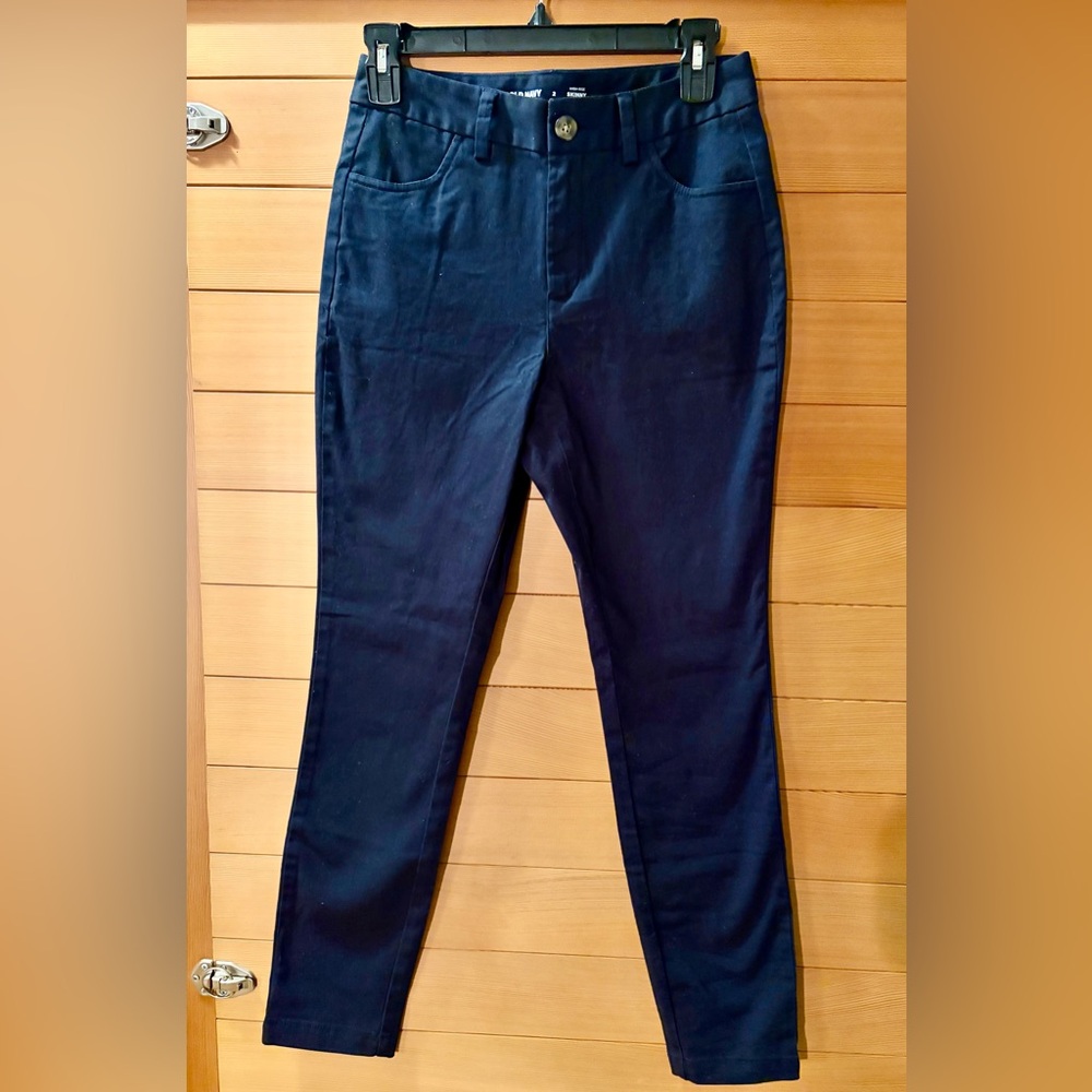 Old Navy Women’s High-Rise Skinny Uniform Stretch Navy Blue Pants - Size 2